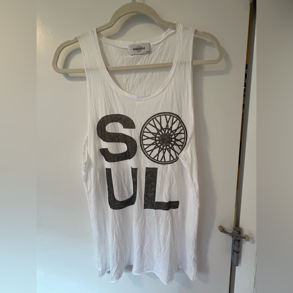 SoulCycle White Tank Top - Picture 1 of 4